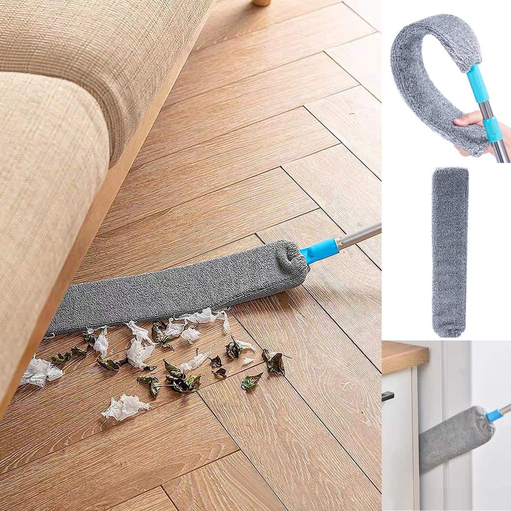 Extendable Pole Stainless Extra Long Feather Duster Bendable Head And Long Handle for Cleaning Ceiling Fans Blinds Furniture