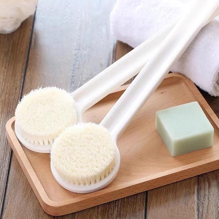 Rub Back Bath Brush Rub Back Brush Long Handle Soft Hair Bath Brush Rub Bath Brush Straight Handle Cleaning Brush Body Brush Bath Wipe