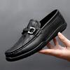 FashionFashion Genuine Leather Luxury Shoes for Men Spring Autumn Soft Sloe Loafers Male Casual New Designer Black Men's Driving Shoes