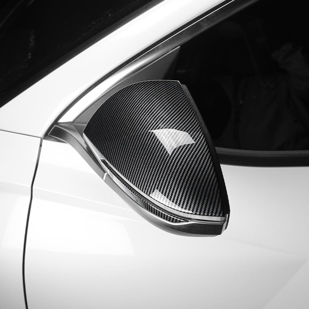 For Hyundai Tucson NX4 2026-2026 Exterior Side Door Rearview Mirror Trim Carbon Fiber Pattern Car Side RearView Mirror Cover