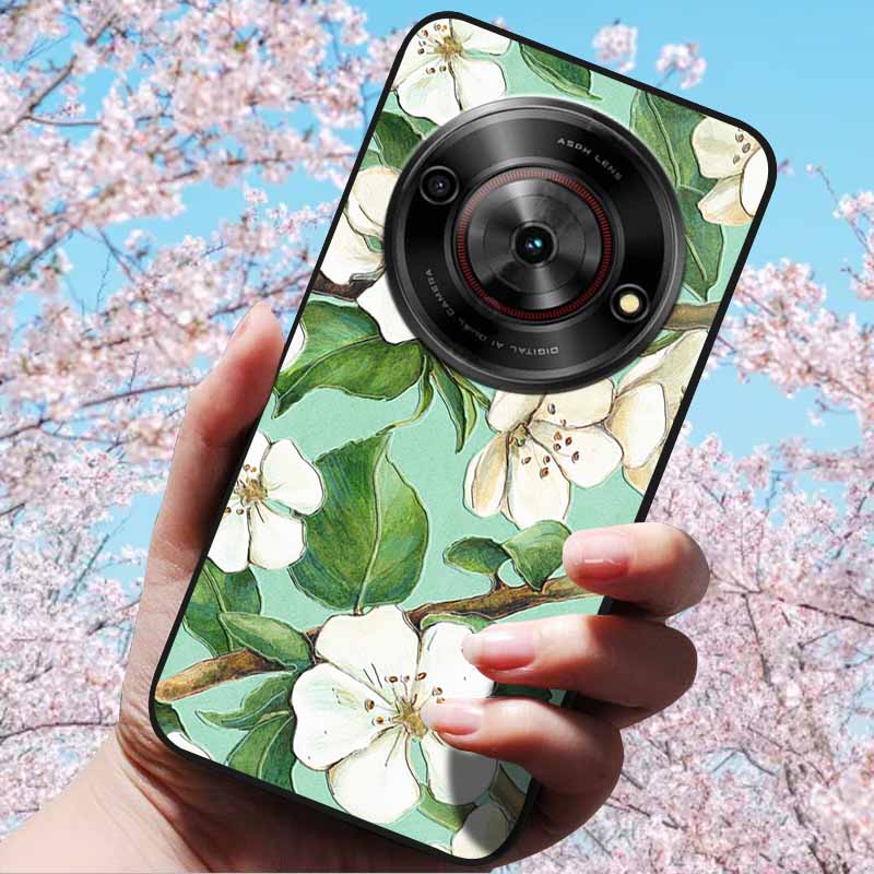 For ZTE Blade A75 5G 6.6" Cases 3D Relief Flower Soft Silicone Luxury Cover for ZTE Blade A75 5G 3D Phone Cases ZTE Blade Z2357N