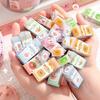 30pcs Cute Erasers Rainbow Mood & Food Party Erasers Kawaii 3D Pencil Eraser for Cleaning Students Back to School Supplies