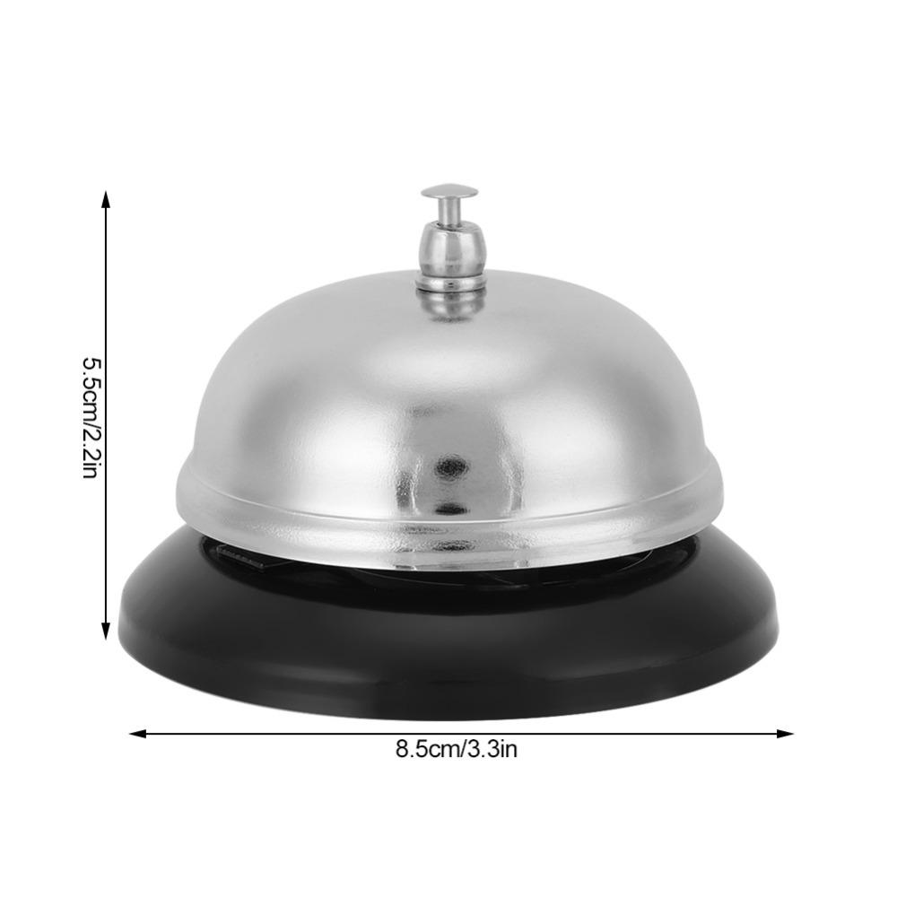 Silver Desk Service Bell Loud and Clear Ring Table Caller Dinner Call Bell  Kitchen/Restaurant