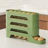 Large Capacity Auto Rolling Egg Organizer Plastic Egg Storage Box Portable Egg Roller Rack  Kitchen
