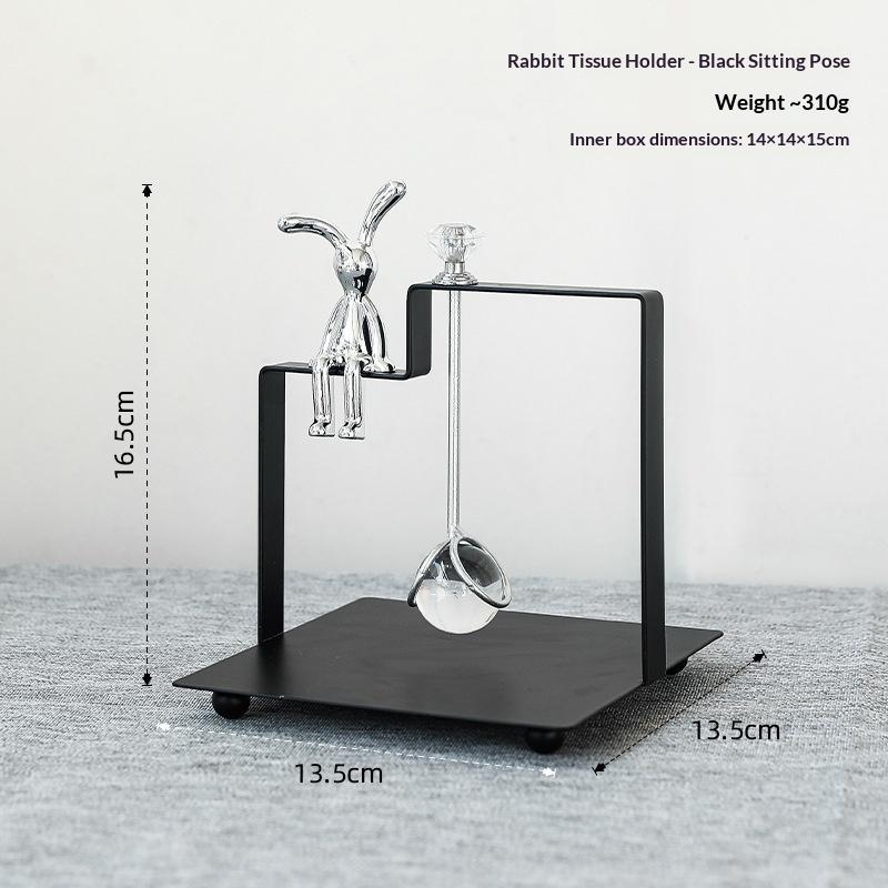 Square Metal Crystal Tissue Holder Electroplating Home Tabletop Tissue Decoration Upright Storage Press Base