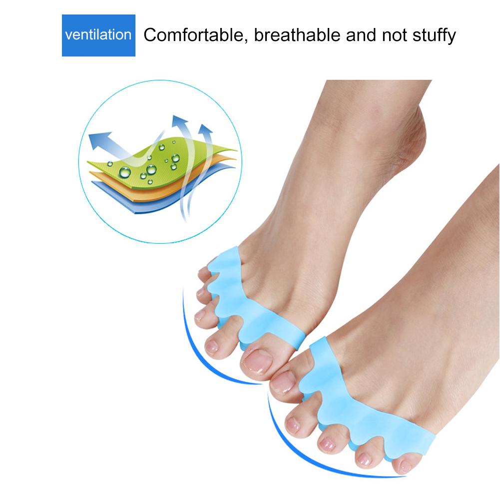 1Pair Silicone Toe Protector Finger Toe Separator Bunion Corrector Foot Stretchers Straightener Protector Pain Relief Foot Care