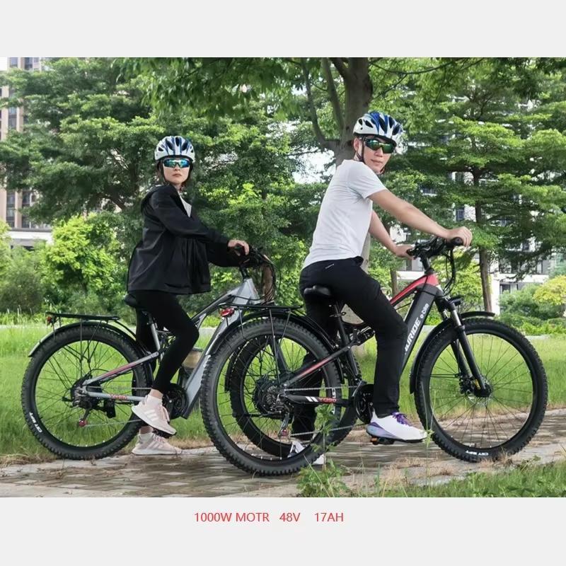 2026 New YG90Ebike 1000W 48V 17AH 27.5-inch Electric Bicycle Hydraulic Brake Mountain Electric Bicycle Full Suspension E-bike