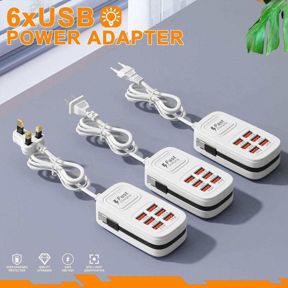 USB Type-C Fast Charging Station Multiple Ports Desktop Charger Power Socket Adapter  Home Office