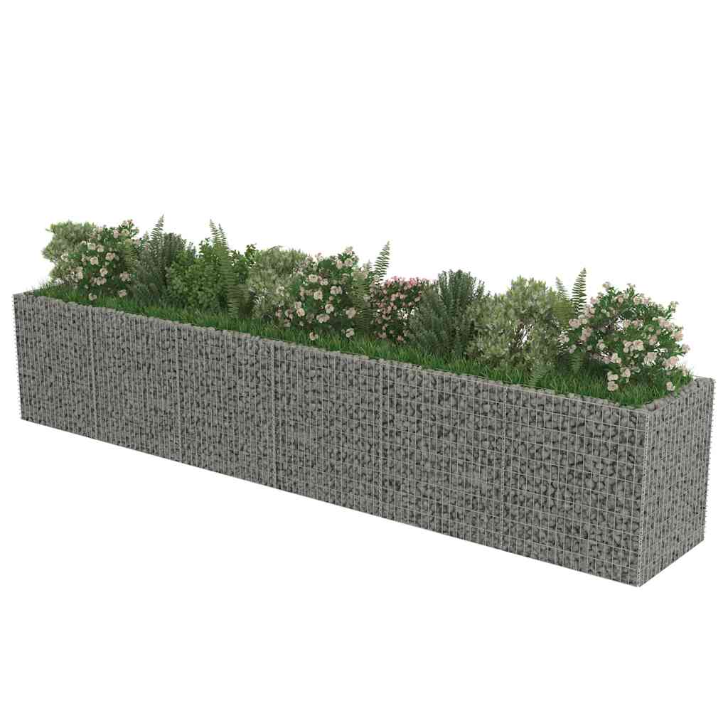 vidaXL Gabionen-Hochbeet Verzinkter Stahl 540×90×100 cm