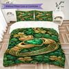 St.Patrick's Day Pattern Bedding uilt Set uilt Cover Pillowcase Home Decoration Birthday Gift (1 * duvet cover + 2 * pillowcase  without core)74