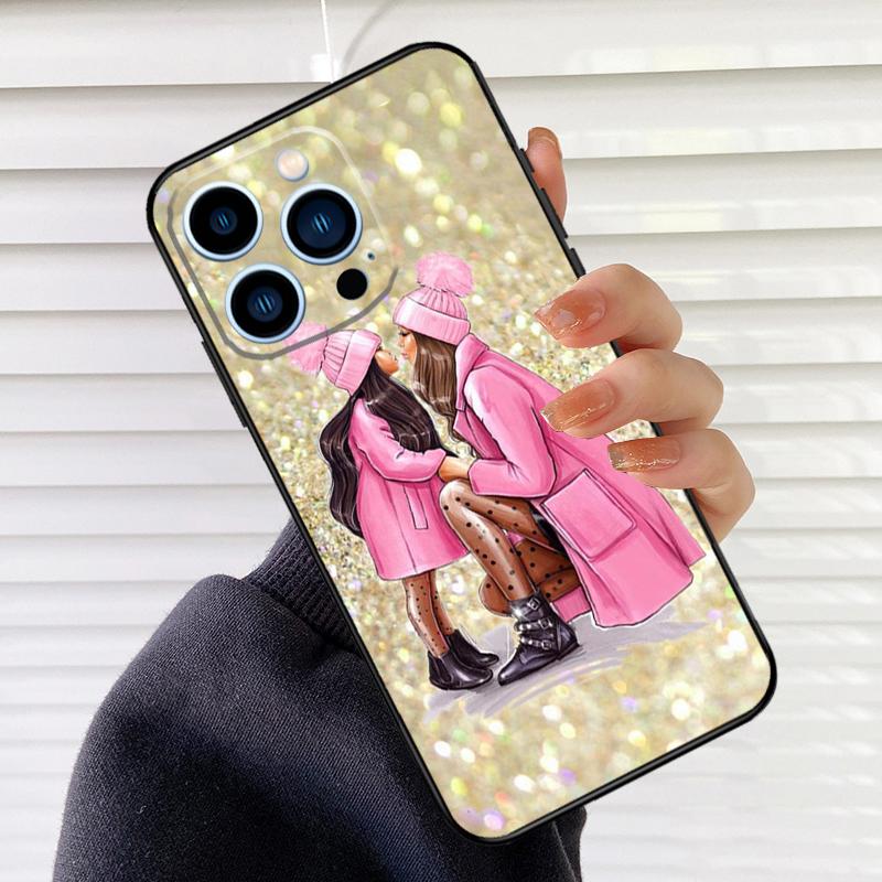 Baby Mom Girl Phone Case For iPhone 16 14 13 12 11 15 17 Pro Max Mini 15 16 Plus 16e 17 Air Cover Fundas