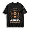 Nature Themed Compass Bear Print Outdoor Casual Breathable Tee Pure Cotton T-shirt