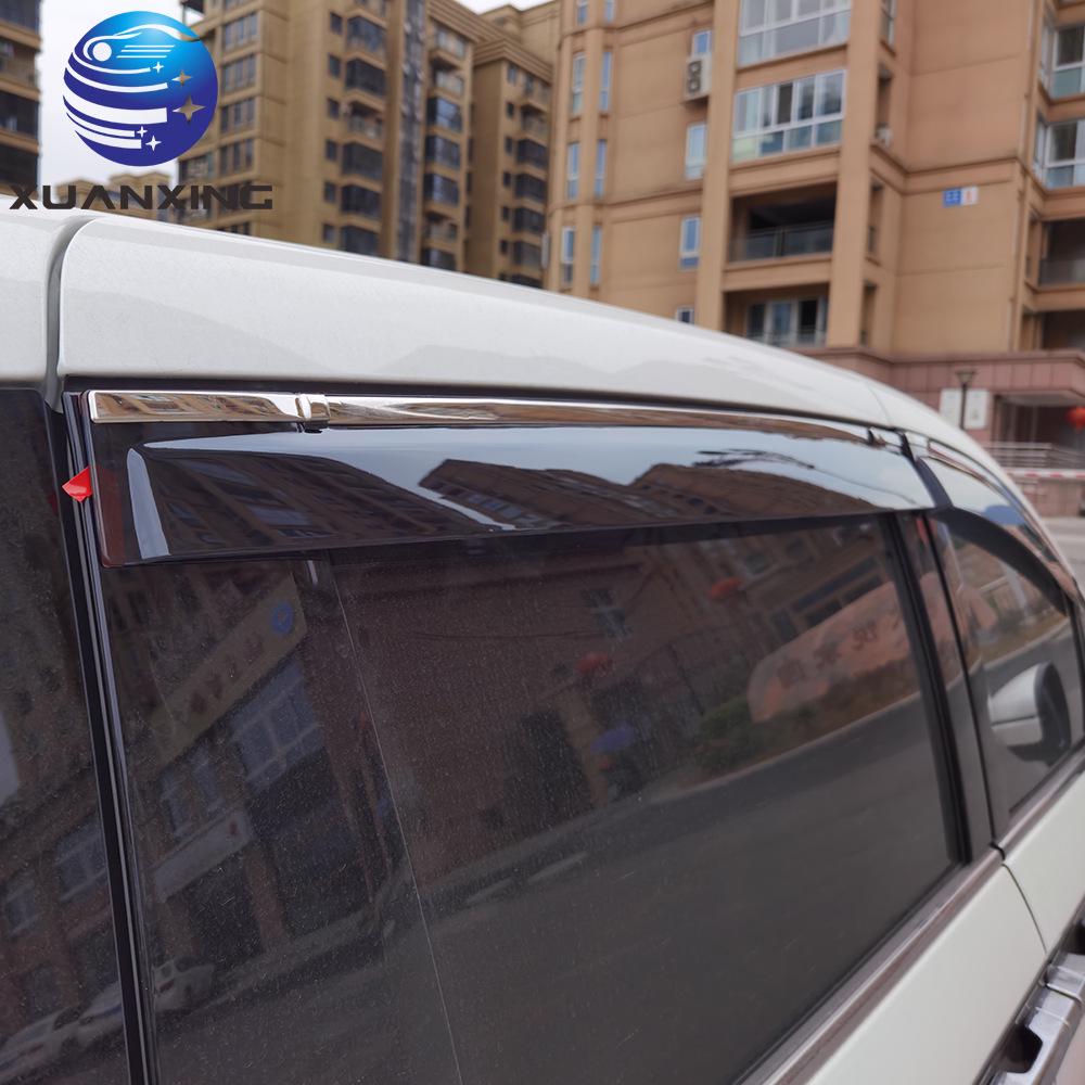 Honda Elysion 2016 Rain Guards: Black Visor Deflectors for Window and Body Modification.