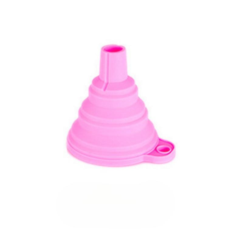 

Складная силиконовая воронка с узким горлышком, бытовая воронка для жидкости, кухонная утварь, диспенсер для масла, масляная воронка розовый
