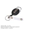 Portachiavi Elastico in Acciaio Inossidabile con Corda Metallico Sportivo Retrattile Portachiavi con Sveglia Anti Smarrimento Yoyo Porta Skipass Carta d'Identità