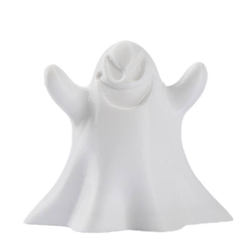 3D Printed Toy Halloween Cute White Ghost Party Model Desktop Fun Little Ornament