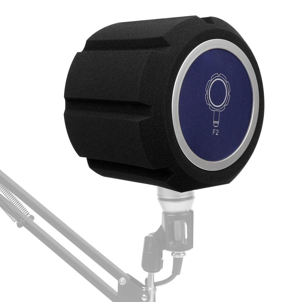 Punctualgood Microphone Pop Filter, Acoustic Sponge, Soundproof Foam Cover for Microphones, Wind Protection Shield for Home Live Studio Recording