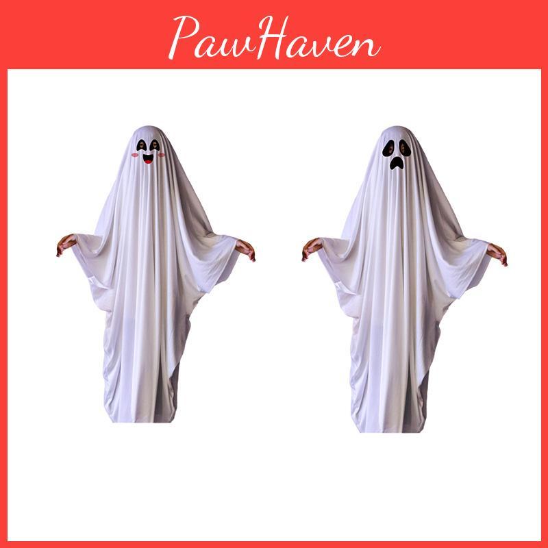 Halloween Kids Costume Ghost Cape For Boys And Girls Cosplay Dress-up White Spirit Costume