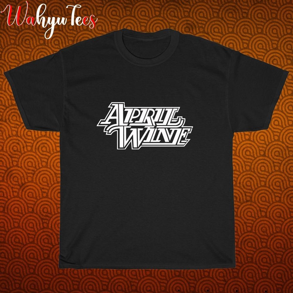 Nové logo APRIL WINE Černá/Šedá/Námořnická modrá/Bílá Velikost S-5XL Unisex Tričko