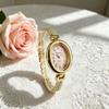 Gold Tassel Chains Watch Alloy Oval Quartz Watch Delicate Quartz Wristwatch  Fashion Wear