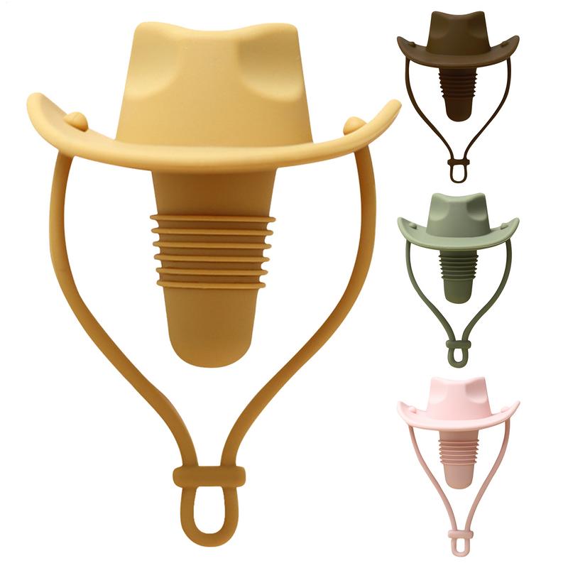 Silicone Wine Stopper Decorative Wine Sealer Bottle Caps Cowboy Hat Shape Leakproof Bottle Stop Sealer For Present