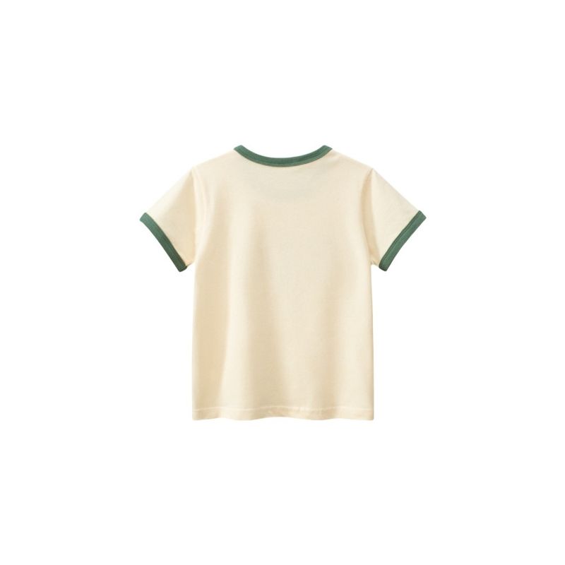 27Kids Children's Clothing Summer Kids Letter Print Short-Sleeve T-shirt Tops Boys Pure Cotton Clothes Baby Bottoming Shirt