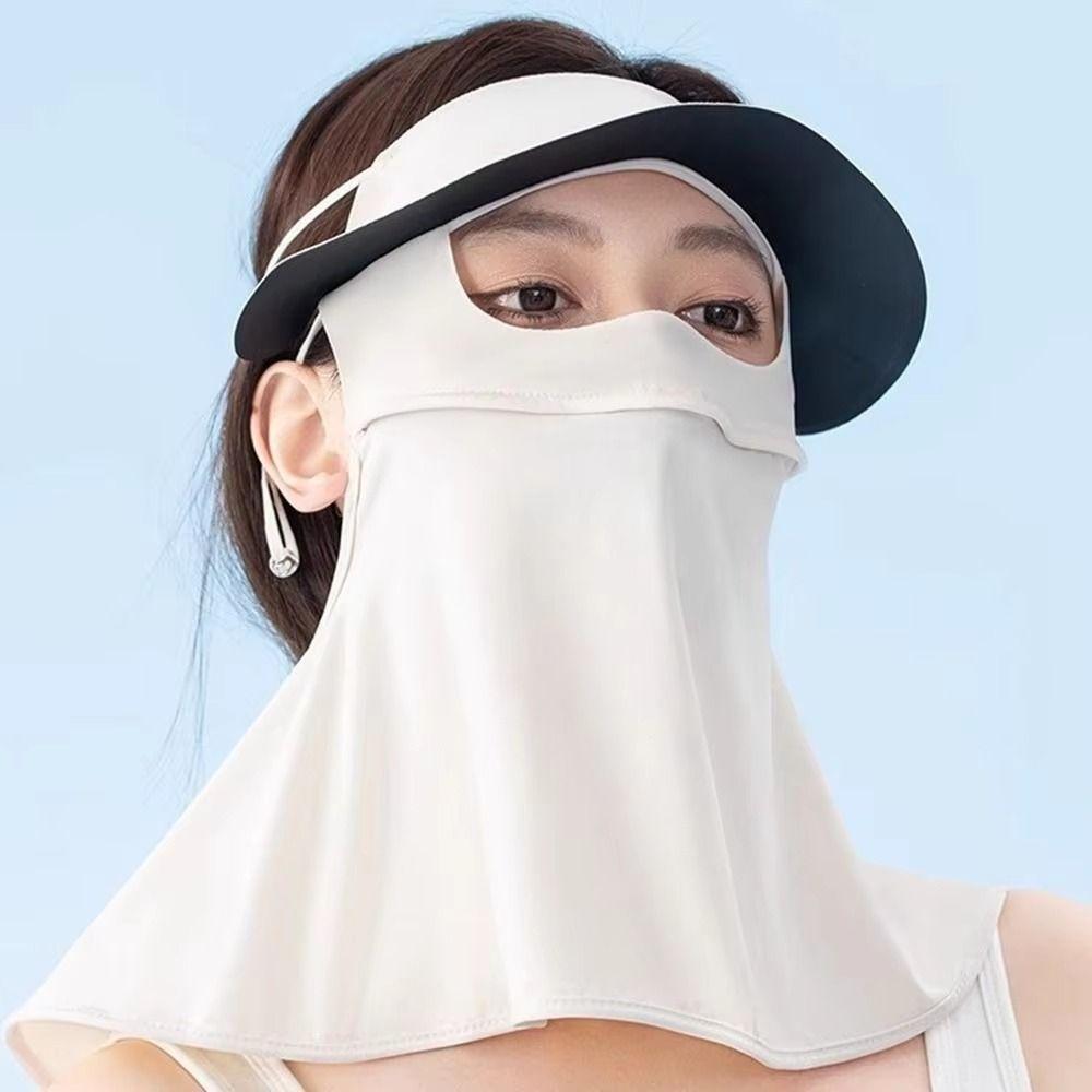 Eye Protection Sunscreen Face Cover Scarves UV Protection Veil Thin Ice Silk Mask  Golf