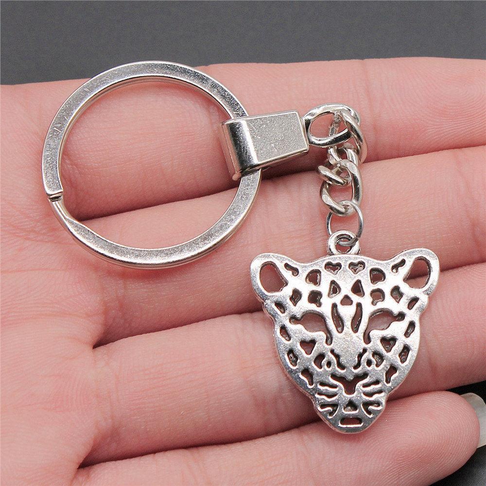 Dinosaur Animal Prehistoric Creature Pendant Antique Bronze Metal Keychain with 30mm Ring for Women High Quality