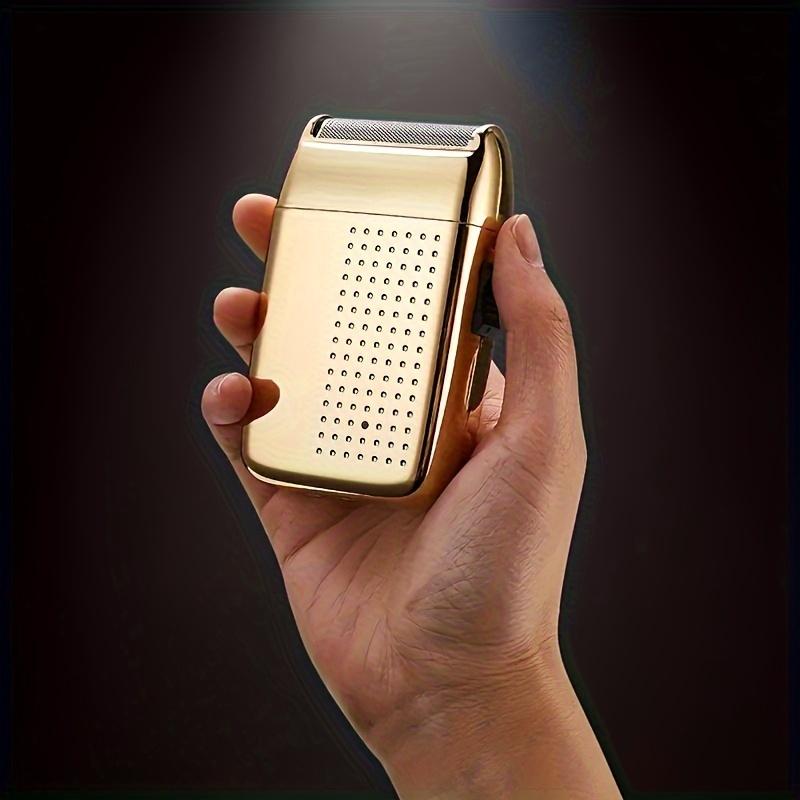 

1 шт. Электробритва мужская триммер для бороды бритвенная машинка портативная машинка для стрижки волос перезаряжаемая бритвенная машинка мощный мотор. золотой