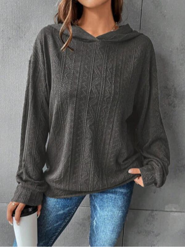 

Winter Fashion Hooded Loose Fitting Pullover, Long Sleeved Top For Women XL