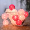 LED Rattan Cotton Ball Fairy Lights for Christmas & Bedroom Decor