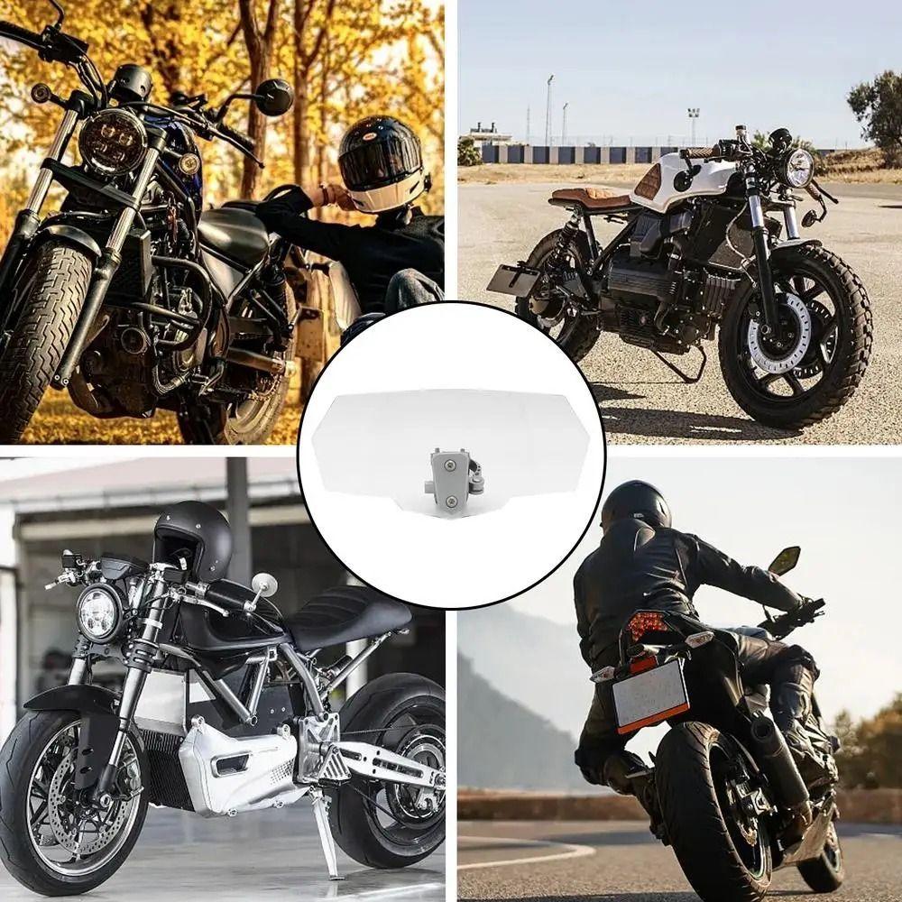 Heightened Moto Extension Windshield Adjustable Motorcycle Wind Screen Racing Bike