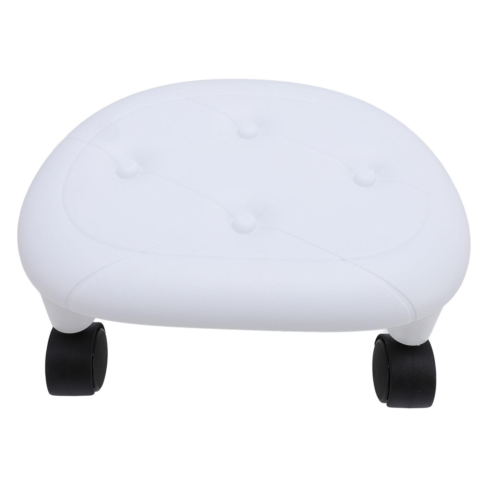 Low Rolling Stool with Wheels Ergonomic Heavy Duty Short Rolling Seat for Bedroom Living Room