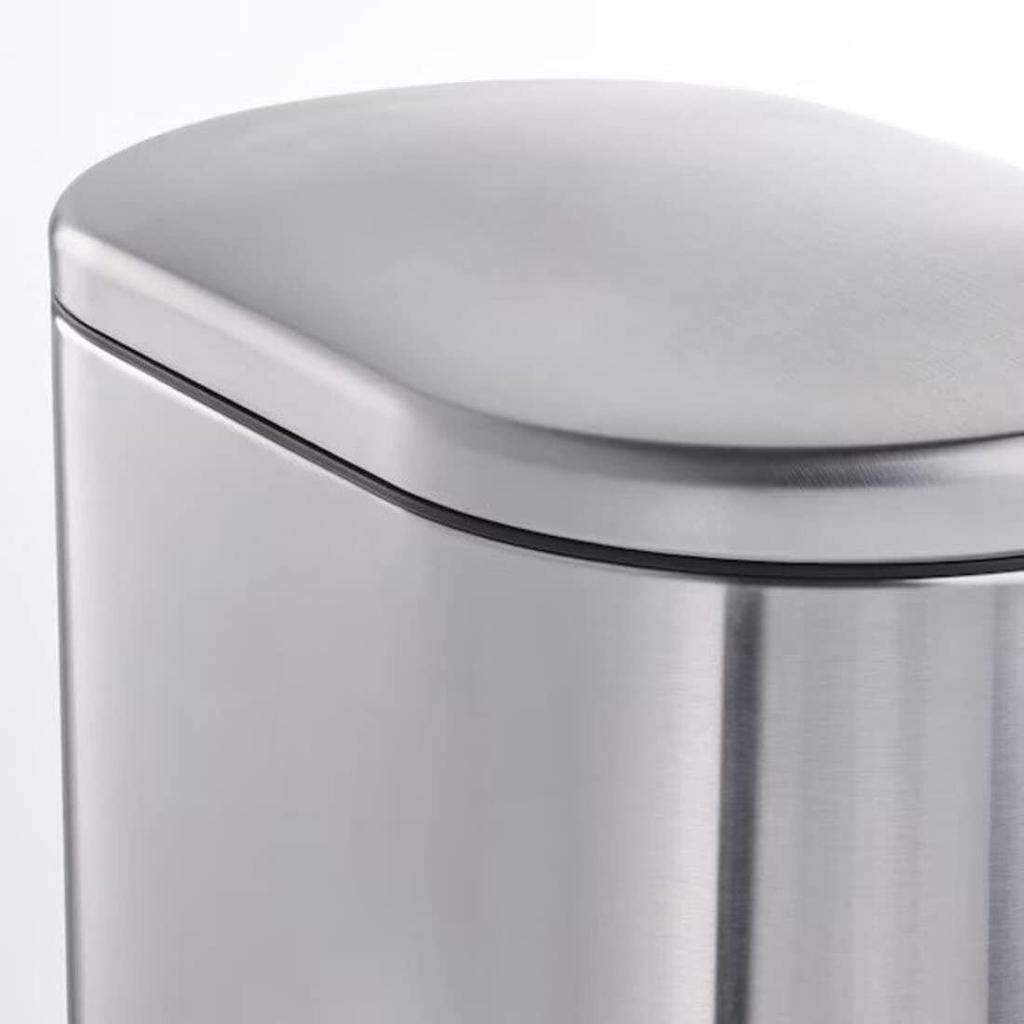 IKEA STABBEN: Pedal-operated trash can, 20L, stainless steel (005.112.18)