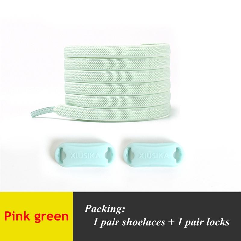 1Pair No Tie Shoelace Flats Elastic Shoe Laces Kids Adult Sneakers Shoelace Quick Lazy Laces 24 Color Buckle Strings Sports Shoe