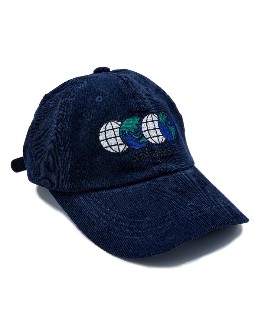 Midieomseu Corduroy Earth Ball Cap - Navy