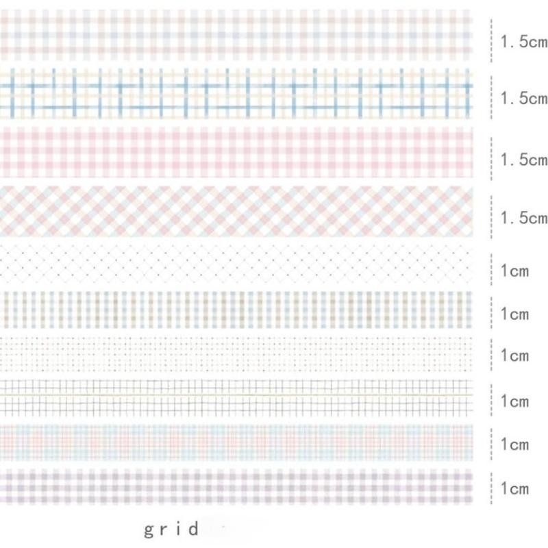 10pcs Retro Simple and Paper Tape for Diy Decoration Diary Clippings Handicrafts Gift Packaging Birthday Gifts Student Supplies