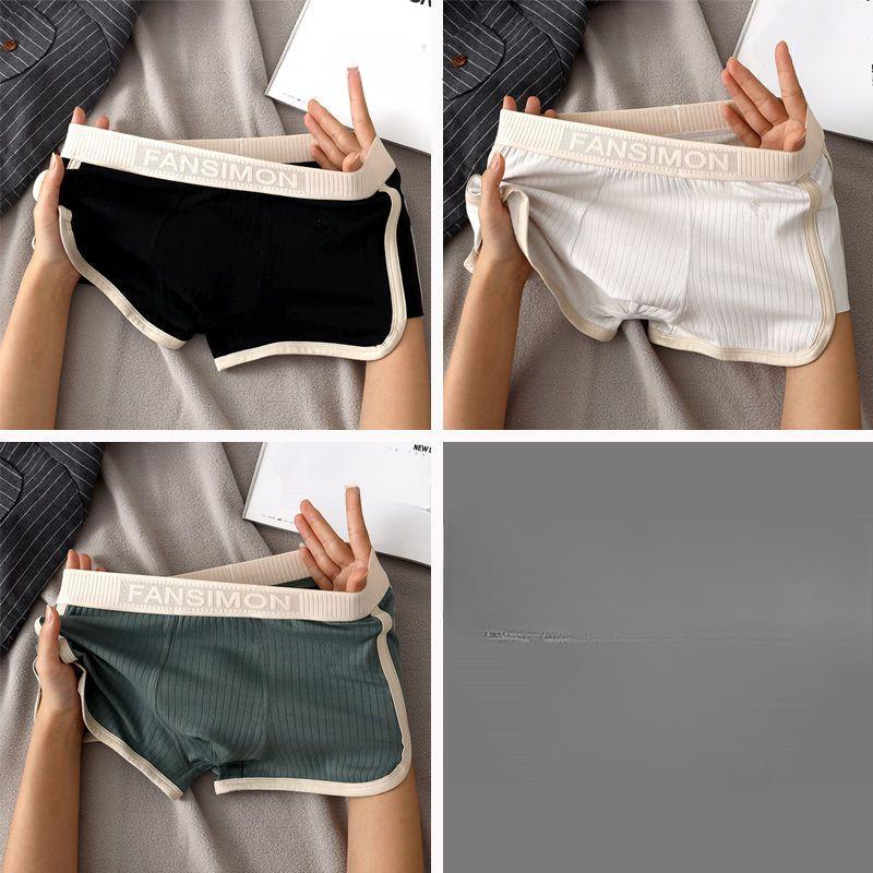 3 st Herrars Sömlösa Boxershorts Herrkalsonger Is-Silke Kalsonger Bekväma Underkläder U Konvex Kalsonger