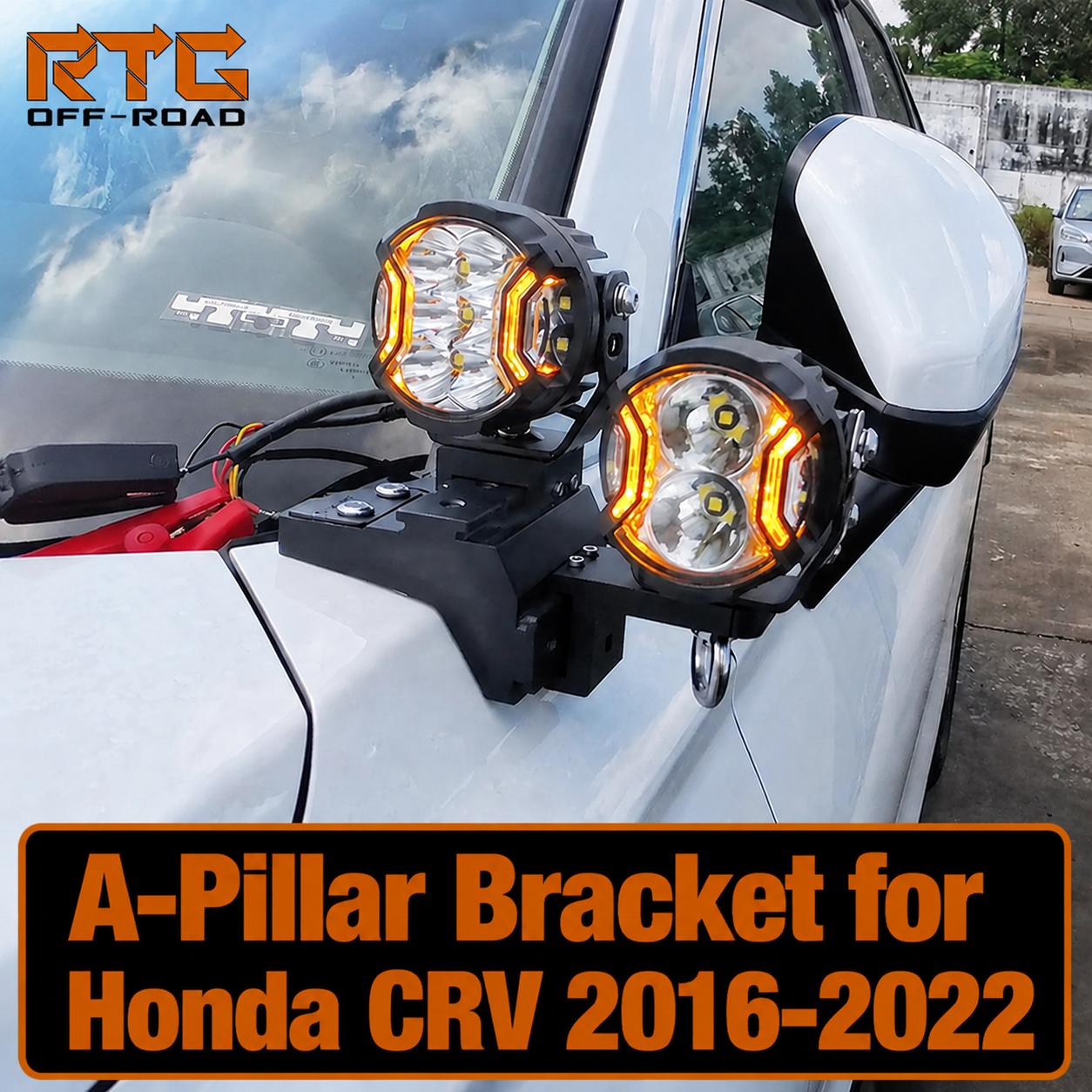 A-Pillar Bracket Dual Hood Light Bar Mounts&spotlight Expansion Bracket for Honda CRV 2016-2022 Bracket Modification Accessories