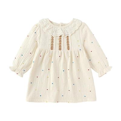 Babylove Baby Girls' Pure Cotton Gauze Princess Dress