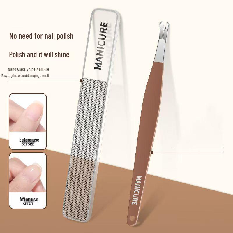 5 Yuan Off: Anti-Splash Nail Clipper & Ear Pick Set for Men's Grooming