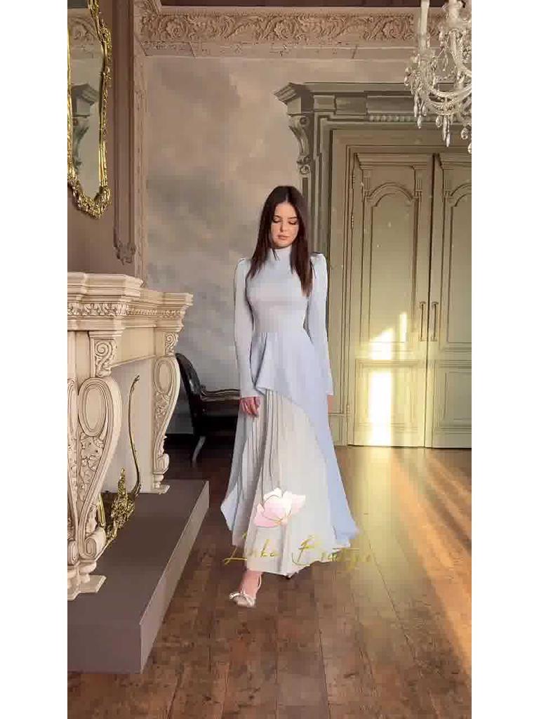 Elegant European & American Patchwork Long Dress - 2025 Collection