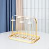 Bottle Drying Rack, Iron 6 Cups Mug Holder Silicone Protective Hooks, for Bottles, Tea