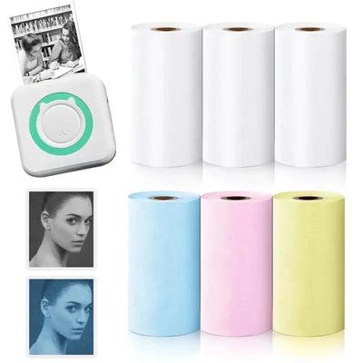 3 Rulo 57*25mm termal kağıt kendinden yapışkanlı etiket fotoğraf renkli su geçirmez kağıt mini yazıcı fotoğraf yazıcısı için