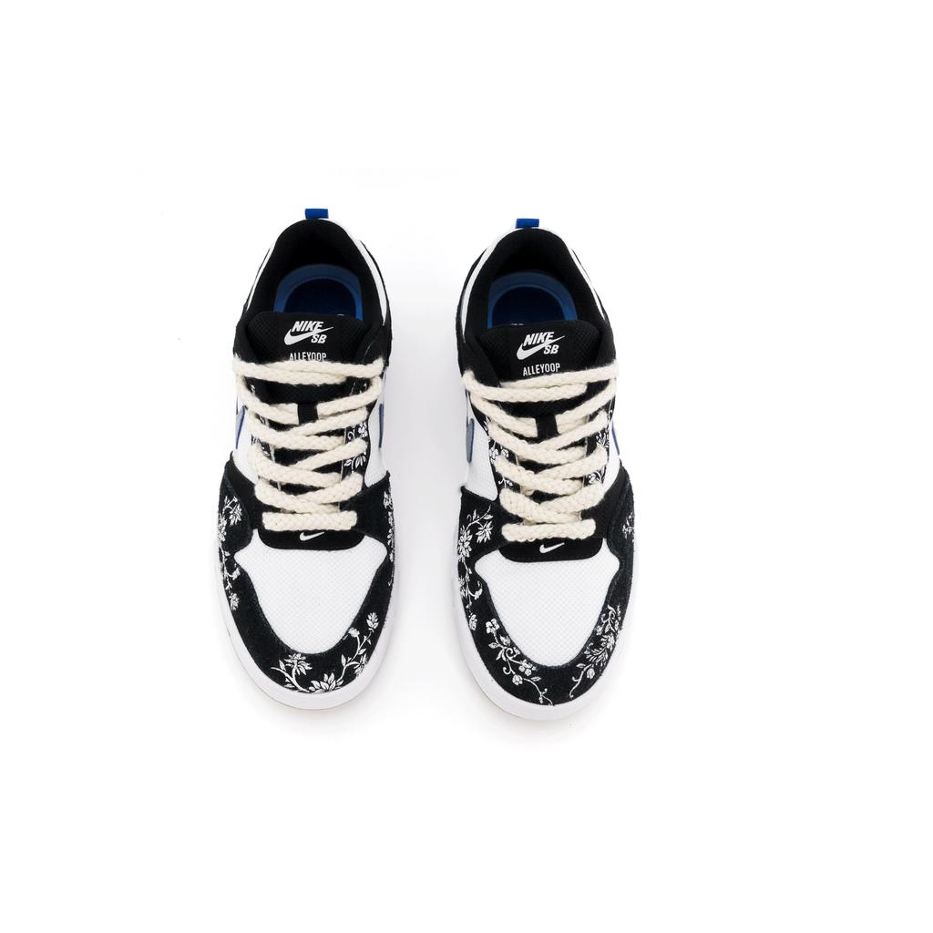 Nike SB Alleyoop Abrasion Resistant Abrasion Resistant Low Top Skateboard Shoes Men's Black White CJ0882-104(team--)-Random Packaging Bags