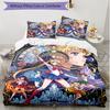 Set copripiumino 3 pezzi (1*Copripiumino + 2*Federe, Senza Nucleo), Set Biancheria da Letto Morbido Stagione Unica con Stampa Sailor Moon, Regalo Decorazione Camera da Letto