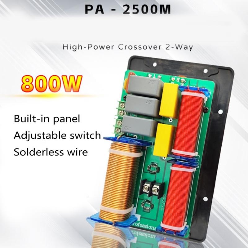 800W 2 Way Hifi Treble Bass Frequency Divider Home Video Sound Stereo Crossover Filters Devices Home Speaker DIY