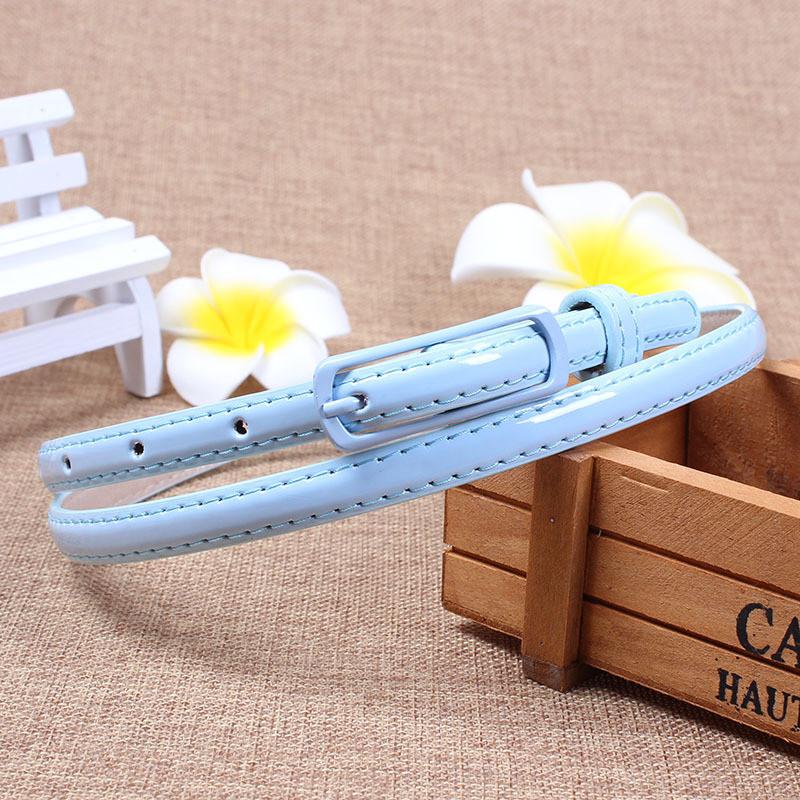 Stylish Women's Candy Color Thin Belt With Elegant Pin Buckle For Fashionable Outfits
