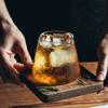 Japanese Glass Net Red Whiskey Beer Glass Home Breakfast Milk Juice CupWhisky Crystal Wine Glass Ins Cognac Brandy  Drinkware