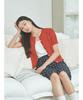 Binpolleidiseu [B. My] Ribbon Pattern Medium Skirt Navy (Bf5427N01R)